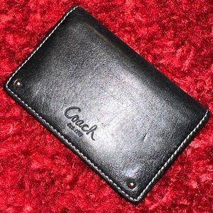 Coach Black Leather Credit Card Holder Wallet